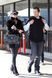 Paris Hilton and Doug Reinhardt spotted together on February 8th 2010 as they catch a flight departing from Los Angeles International Airport to Paris France 3