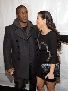 Kim Kardashian and Reggie Bush attend the Mercedes Benz Fashion Week Fall at Bryant Park on February 11th 2010 in New York City 2