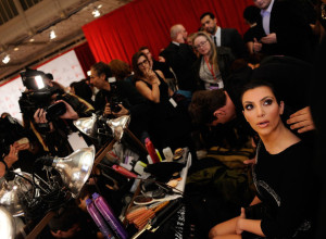 Kim Kardashian backstage at the Heart Truth Fall 2010 Fashion Show during Mercedes Benz Fashion Week at The Tent at Bryant Park on February 11th 2010 in New York City 3