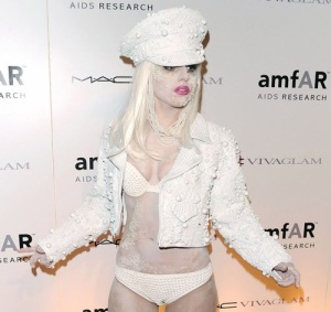 Lady GaGa attends the amfAR New York Gala on February 12th 2010 at the Cipriani 42nd Street in Manhattan 4