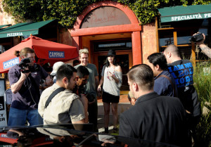 Katy Perry and Perez Hilton spotted arriving for lunch on February 13th 2010 at Pane e Vino restaurant 4