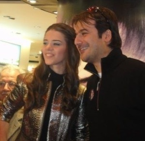 Lara Scandar with producer Jean Marie Riachi at Laras Mission is You launch event held on February 3rd 2010 at Virgin Mega Stores in Cairo Egypt 1