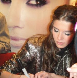 Lara Scandar at her CD release Mission is You held on February 3rd 2010 at Virgin Mega Stores in Cairo Egypt while signing autograhs for her fans 2