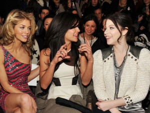 AnnaLynne McCord with Michelle Trachtenberg and Jessica Szohr attend the Jill Stuart Fall 2010 Fashion Show on February 15th 2010 during Mercedes Benz Fashion Week at the New York Public Library