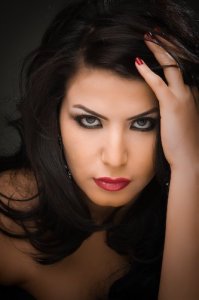 Asmae Mahalawi from Tunisia professional photo shoot face closeup take