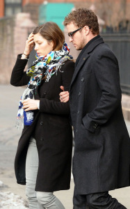 Justin Timberlake and Jessica Biel seen together on February 19th 2010 as they got lunch in New York City 1