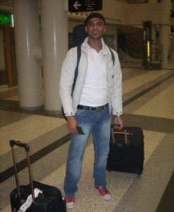 photo of Mohamad Ali Maghrabi from Egypt before star academy at the airport