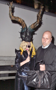 Lady GaGa spotted in a tree like costume while arriving for dinner at Zuma restaurant on February 25th 2010 in London England 3