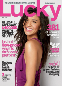 Jessica Szohr photo shoot for the April 2009 issue of Lucky Magazine 1