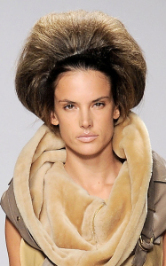 Alessandra Ambrosio picture on March 3rd 2010 while on the runway of the Giles Deacon Fall Winter fashion show 4