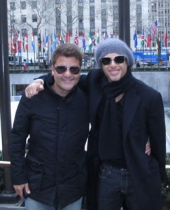 jesus luz photo with his manager Peterson Ibrahim on March 2nd 2010 in New York city 3