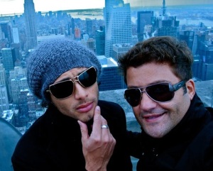 jesus luz photo with his manager Peterson Ibrahim on March 2nd 2010 in New York city 7