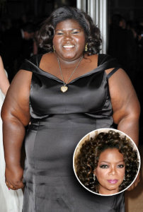 Gabourey Sidibe and Oprah Winfrey