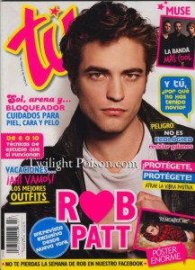 Robert Pattinson photo shoot on the cover of Tu Magazine