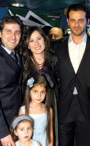 Lebanese married couple Karine and Fadi with their two daughters