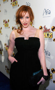 Christina Hendricks arrives at the world premiere of Cirque du Soleil Viva ELVIS production at the Aria Resort at CityCenter February 19th 2010 in Las Vegas Nevada 1