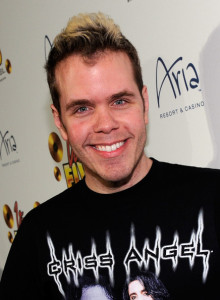 Perez Hilton arrives at the world premiere of Cirque du Soleil Viva ELVIS production at the Aria Resort at CityCenter February 19th 2010 in Las Vegas Nevada 3