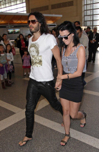 Russell Brand and Katy Perry spotted together on March 28th 2010 as they get ready to check in at Los Angeles International Airport 4