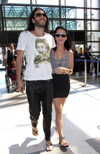 Russell Brand and Katy Perry spotted together on March 28th 2010 as they get ready to check in at Los Angeles International Airport 5