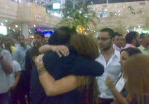 Rania Nageeb photo as she arrives at Cairo Airport yesterday on April 3rd 2010