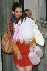 Katie Holmes spotted with her sweet daughter Suri Cruise on April 2nd 2010 as they leave their apartment and head to Mamma Mia 5