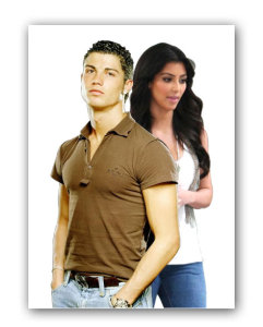 Christiano ronaldo and kim kardashian