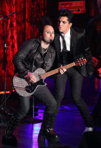 Adam Lambert performs onstage at the 21st Annual GLAAD Media Awards held at Hyatt Regency Century Plaza on April 17th 2010 in Century City 5