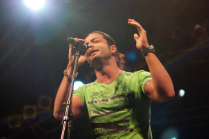 Fadi Andraos large high quality image while on stage singing at the Wakestock concert in Abu Dhabi 10