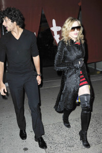 Jesus Luz with Madonna on March 19th 2010 as they leave Morimoto Restaurant in New York City 4