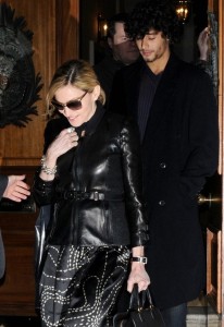 Madonna seen with Jesus Luz on March 31st 2010 as they have a private dinner together in Chelsea London 7