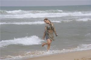 Rula Saed picture of April 12th 2010 while on the filming set of her new video clip Shayfak Oddami while on the beach