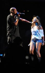 Beyonce and Jay Z were spotted singing together on stage on April 16th 2010 at Coachella Festival in Indio California 2