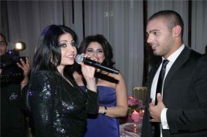 Joseph Attieh photo while singing at the fourseasons Hotel in Beirut together with lebanese singer Haifa Wehbe 1