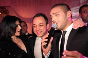 Joseph Attieh photo while singing at the fourseasons Hotel in Beirut together with lebanese singer Haifa Wehbe 4