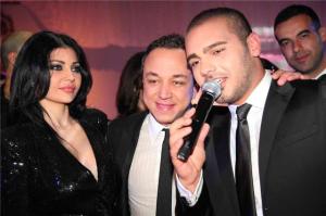 Joseph Attieh photo while singing at the fourseasons Hotel in Beirut together with lebanese singer Haifa Wehbe 2