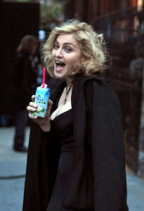 Madonna spotted on April 21st 2010 while she films an ad campaign for Dolce and Gabanna in Harlem 2