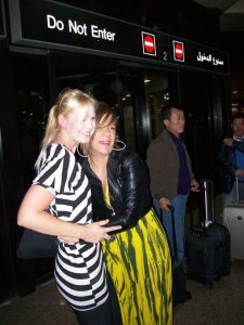 Miral Faisal picture as she lands in Dubai Airport and reaches back home after she left star academy seven on April 23rd 2010 with her friend