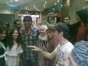 Mohamad Moghraby picture as he reaches Cairo Airport after being voted off star academy seven on April 30th 2010 7