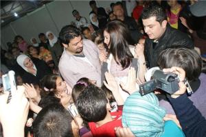 Picture of the Syrian actress Safaa Sultan while at a book exhibition in April 2010 in Damascus Syria 3