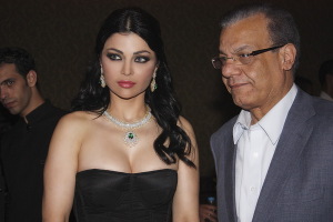 Haifa Wehbe at the ART Award as best singer actress for her role in Dokkan Shahata during the ceremony held in Cairo Egypt 1