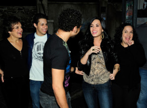 Corbin Bleu and Demi Lovato backstage of In The Heights at Richard Rodgers Theatre on May 18th 2010 in New York City 5