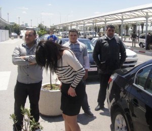 Asmae Mahalaoui picture on May 22nd 2010 as she reaches at Tunis airport 9