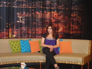 Amani Sweisi picture during a TV interview on May 2010 in Beirut Lebanon 4