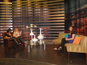 Amani Sweisi picture during a TV interview on May 2010 in Beirut Lebanon 5