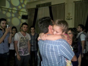 Basel Khoury at the birthday party of Syrian student Zaina 3