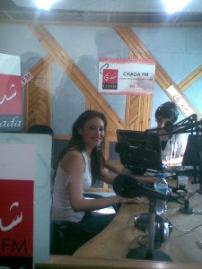 Tahra Hmamich photo as she arrives to the Shada FM radio station for a live interview 2