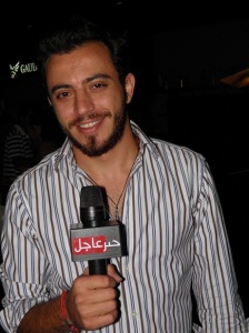 Star Academy Student Basel Khoury at the birthday party of Aline Kessis held at one of Beirut restaurants 1