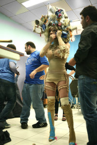 picture from the star academy prime on May 28th 2010 of Basem Fghali as lady Gaga 2