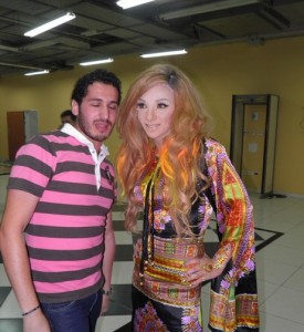 backstage picture of Basem Fghali at the pre final prime on May 18th 2010 in staracademy building 1