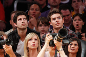 Zac Efron attends Game Five of the Western Conference Finals during the 2010 NBA Playoffs at Staples Center on May 27th 2010 in Los Angeles 6